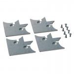 CORNER JOINTS SET FOR ALUMINUM FRAME 45x20/8 (4 CORNERS + 8 SCREWS)